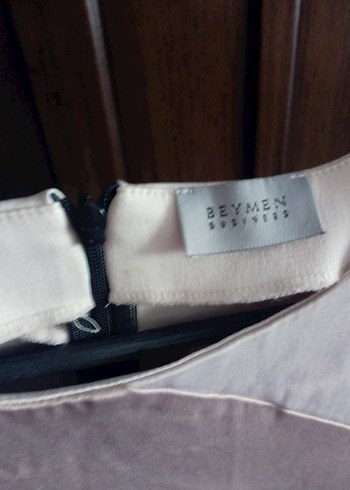 Drapeli Siyah-Beyaz Beymen ofis Elbise - Görsel 3