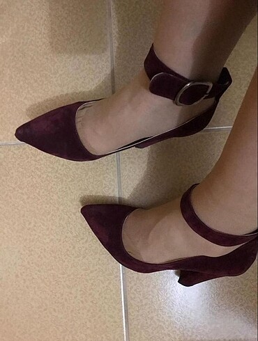 37 Beden bordo Renk Topuklu ayakkabı
