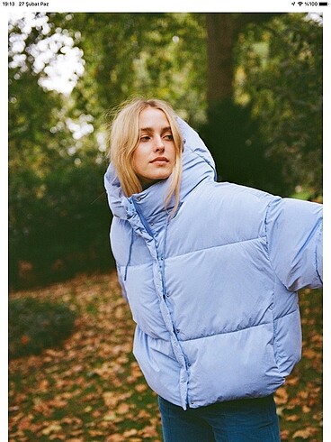 Zara su geçirmez kapitone mont