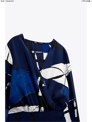 xs Beden çeşitli Renk Zara desenli midi elbise