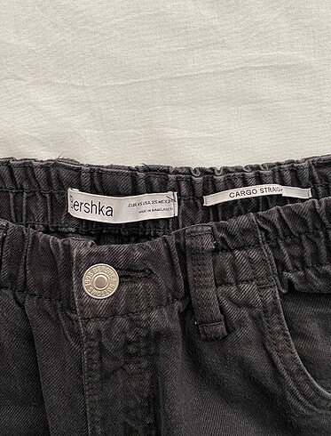 s Beden bershka beli lastikli boru paça kargo pantolon
