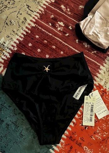 Siyah Mini Yüksek Bel Bikini Altı