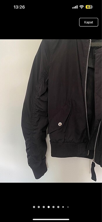 xs Beden siyah Renk Bomber ceket