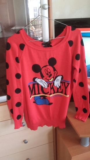 kırmızı mickey triko