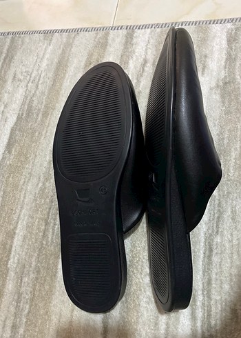 Erkek Siyah Klasik Tokalı damat Terliği - Görsel 3