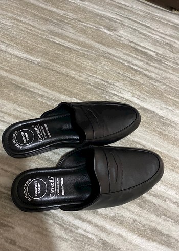 Erkek Siyah Klasik Tokalı damat Terliği - Görsel 2