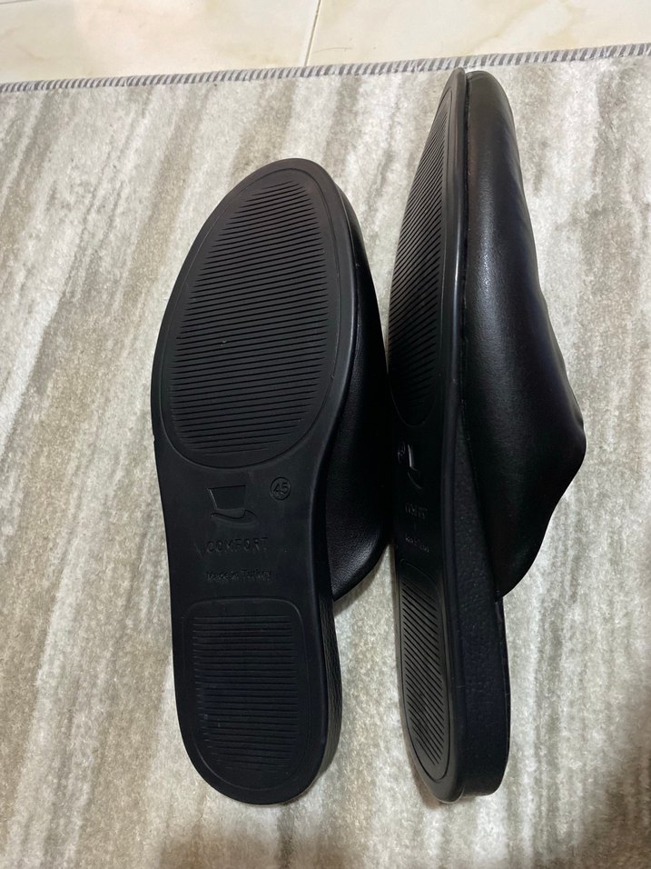 Erkek Siyah Klasik Tokalı damat Terliği - Görsel 3