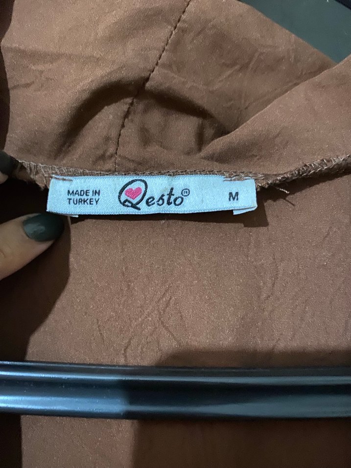 Bej Kadın Keten Bohem Kimono - Görsel 3