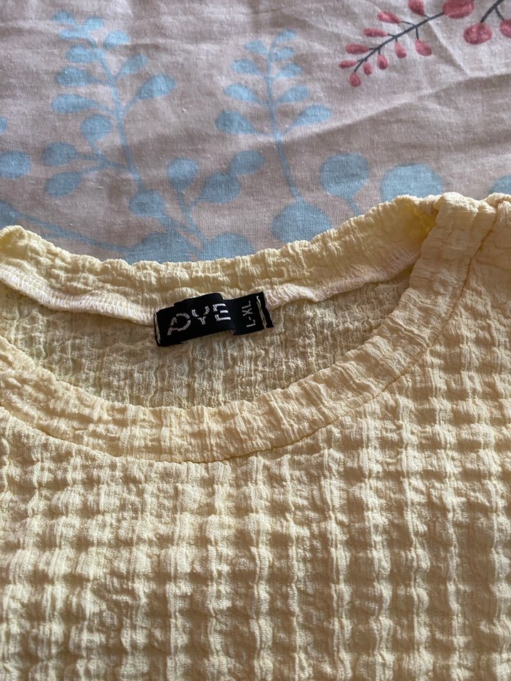 Örgü Dokulu sarı Kadın Bluz - Görsel 3