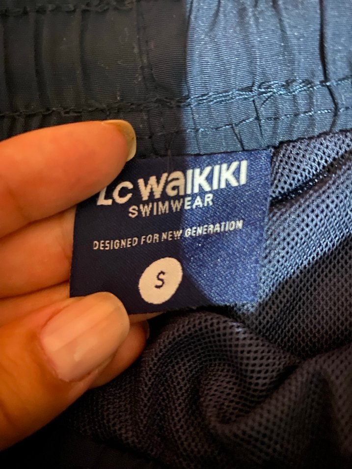 Erkek Parlak Mavi Mini deniz Şort - Görsel 2