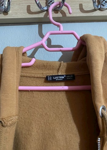 Kadın Kahverengi Süet Fermuarlı Sweatshirt - Görsel 3