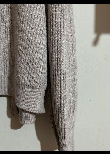 Gri Örgü Kadın Yün Triko - Görsel 4