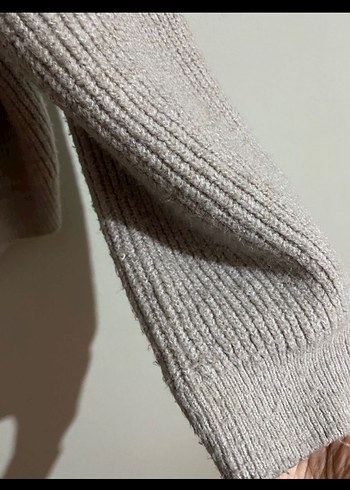 Gri Örgü Kadın Yün Triko - Görsel 8