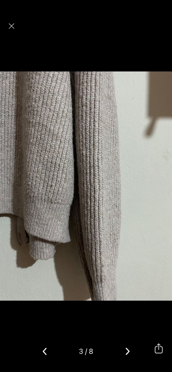 Gri Örgü Kadın Yün Triko - Görsel 3