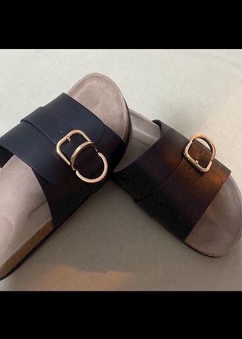 Kemerli Siyah Kadın Terlik - Görsel 4