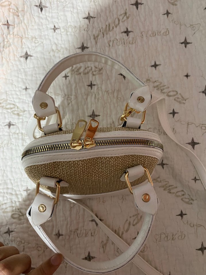 Beyaz Nakışlı Bohem Kadın Çanta - Görsel 3