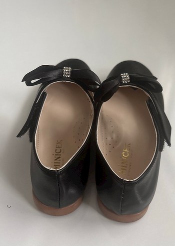 Siyah Fiyonk Detaylı Kız Babet Ayakkabı - Görsel 2