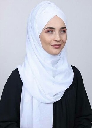 Beyaz şifon Bone sal