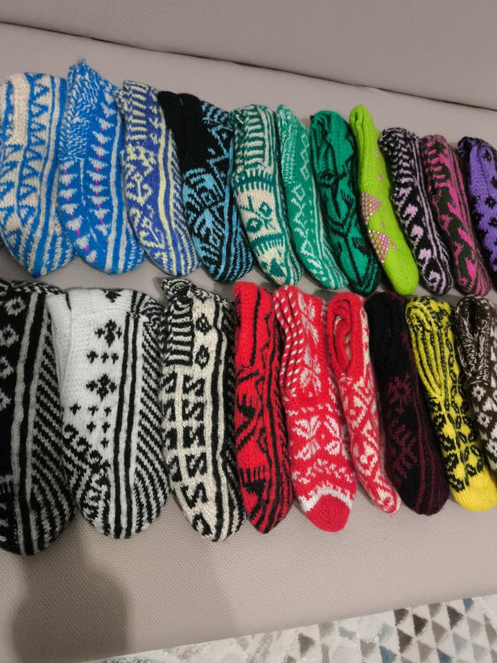 23 adet kadın örgü patik - Görsel 5