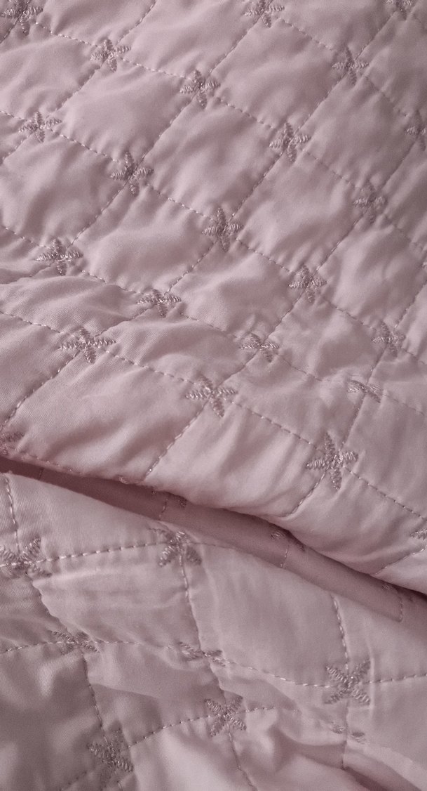 Pembe Nakışlı Çift Kişilik Yatak Örtüsü Seti - Görsel 5