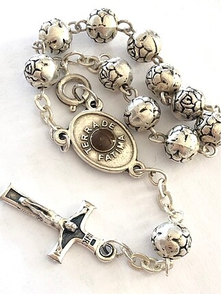 Beden gri Renk TERRA DE FATIMA CROSS DUA MERYEM ANA JESUS ISA