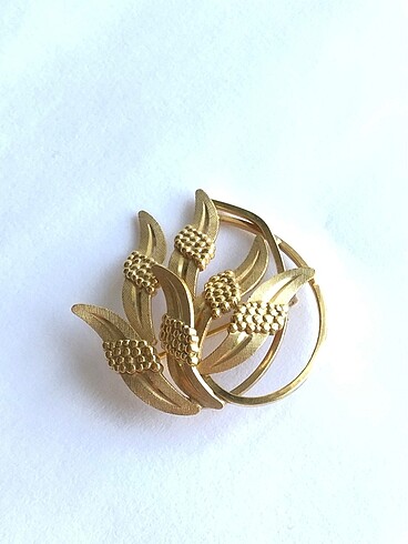 12 AYAR GOLD FILLED BROOCH ALTIN BROŞ VİNTAGE ANTİK