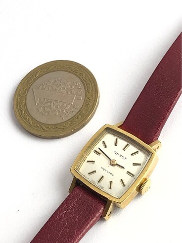 Tissot Tissot kurmalı saat stylist 20mm vintage altın kaplama