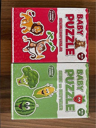 Bebek puzzle2,3 ve 4 parçalı
