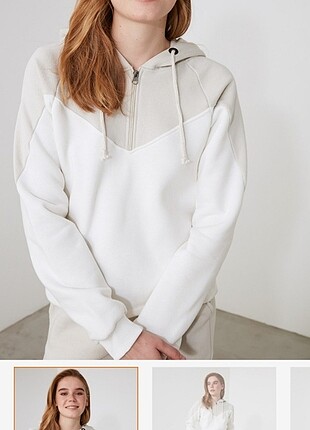 Trendyol Milla beyaz sweatshirt