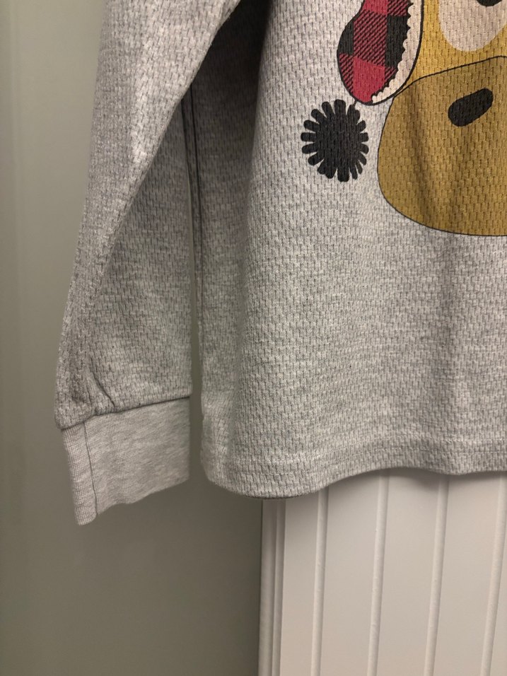 Gri Erkek Çocuk Uzun Kollu Baskılı Sweatshirt - Görsel 4