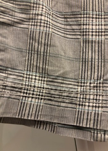 Erkek çocuk için Ekose Desenli Gri Keten Şort - Görsel 7