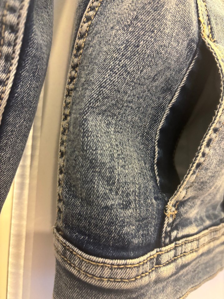 Kız Çocuk Gri Düğmeli Denim Ceket - Görsel 3