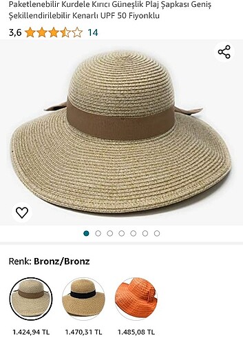  Beden camel Renk Plaj şapka 