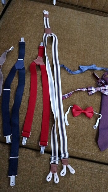 Erkek çocuk aksesuar pantolon askı papyon - Görsel 4