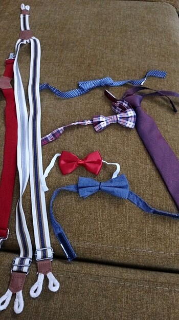 Erkek çocuk aksesuar pantolon askı papyon - Görsel 7