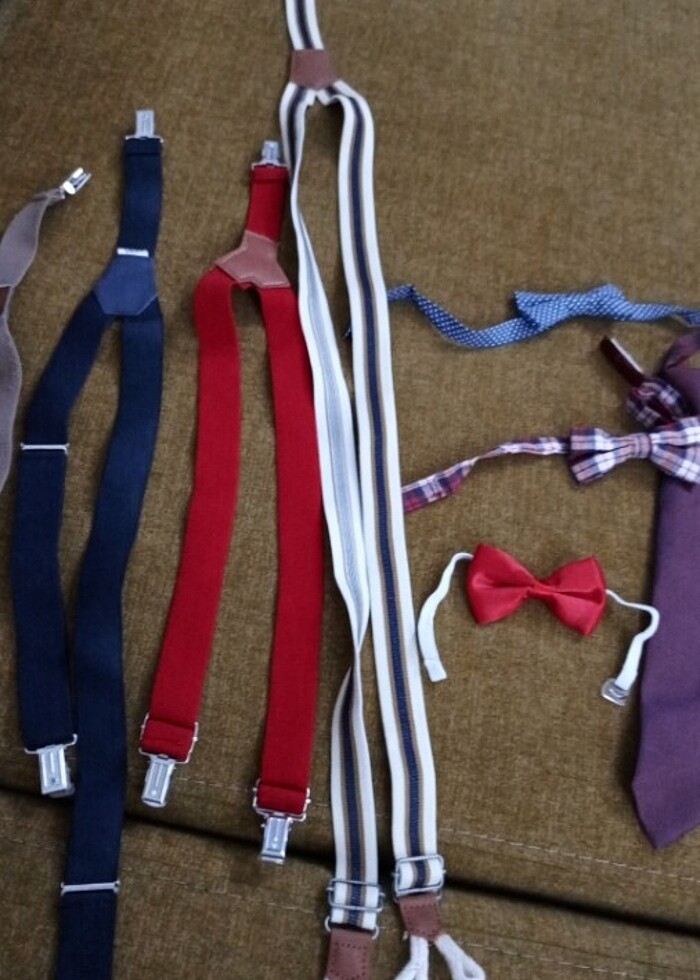 Erkek çocuk aksesuar pantolon askı papyon  - Görsel 4