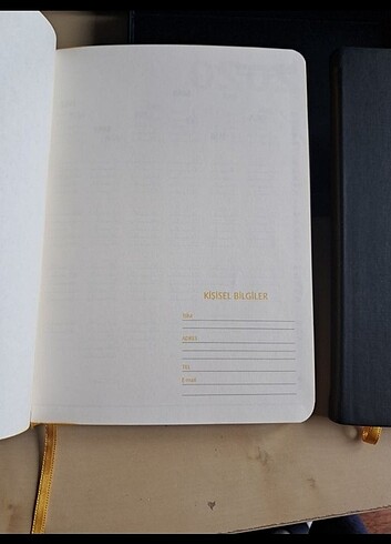 Defter ajanda Kutulu