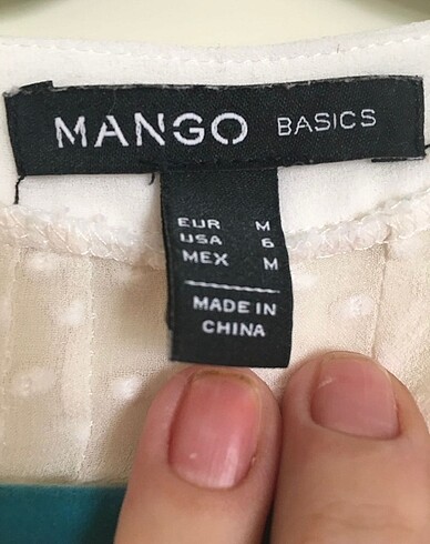 m Beden beyaz Renk MANGO şifon bluz