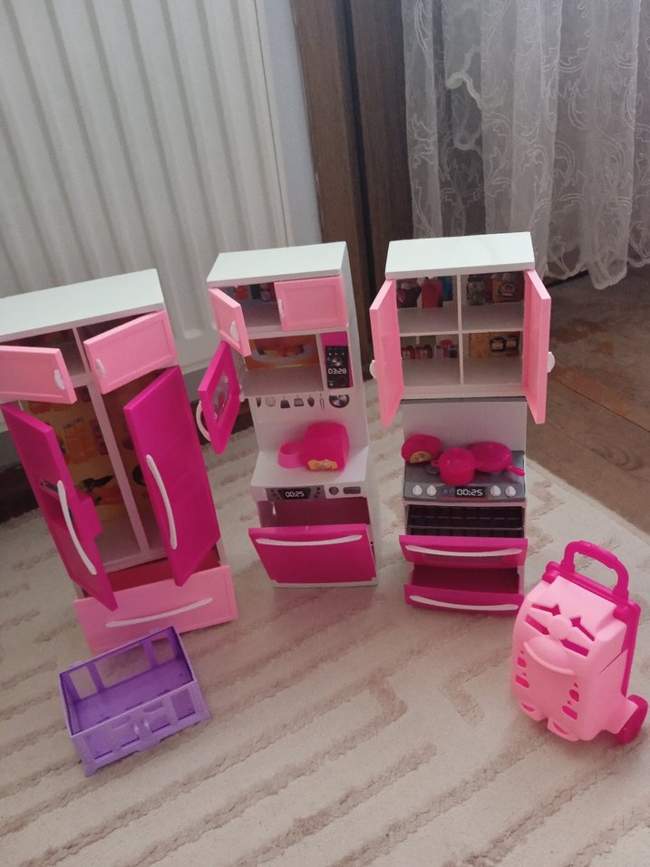 Pembe Barbie Çocuk Şifonyeri - Görsel 4