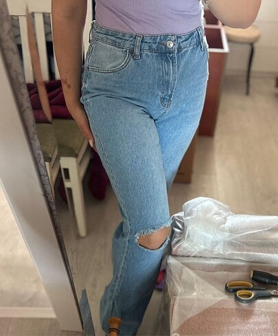 40 Beden mavi Renk Addax Jean