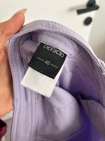 40 Beden mor Renk Defacto Crop Flare