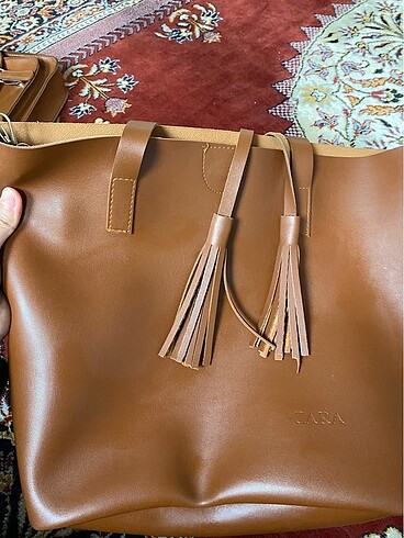 Kahverengi zara çanta - Görsel 2