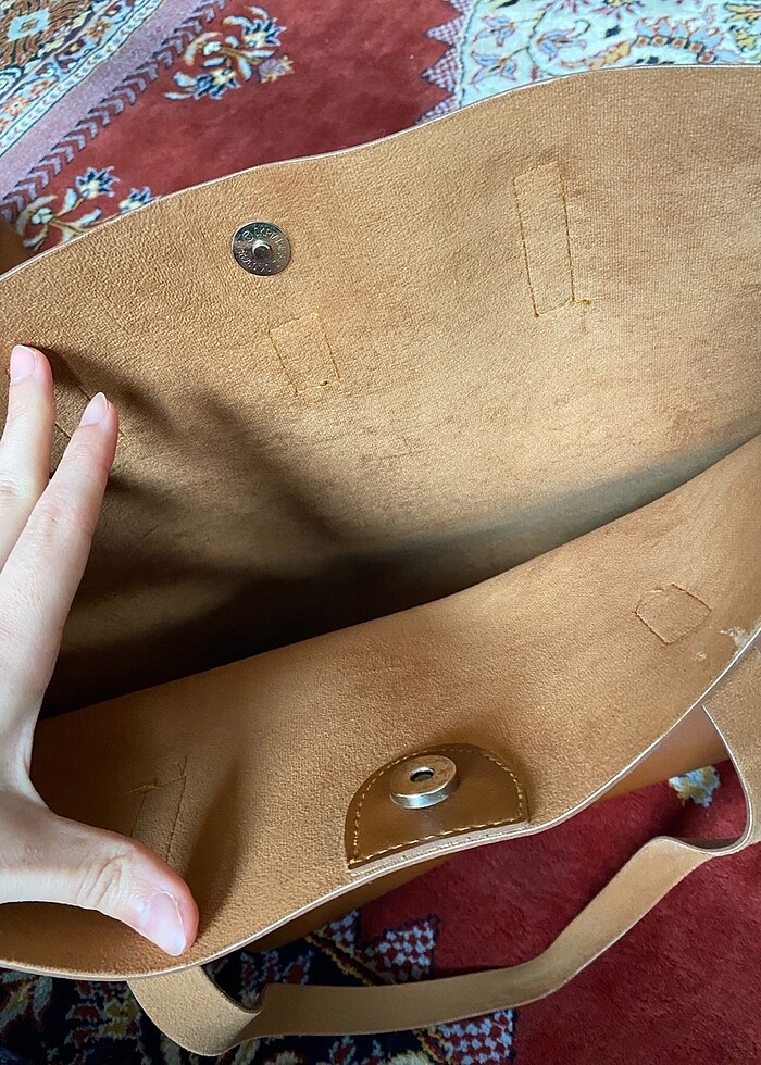 Kahverengi zara çanta - Görsel 3