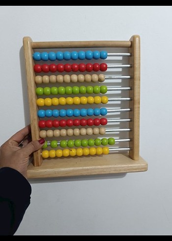 Renkli Ahşap Abaküs Eğitim Oyuncağı