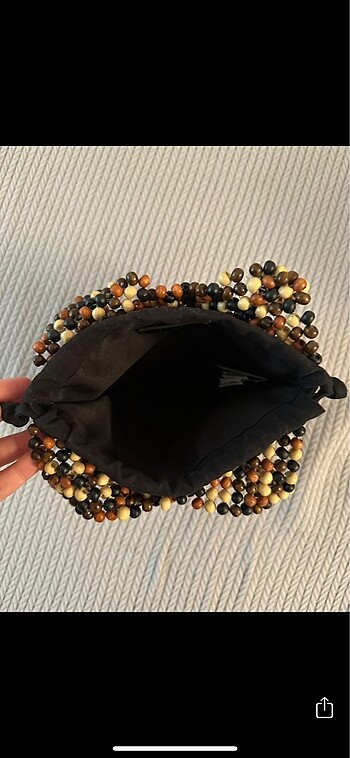 Beden Ahşap Boncuklu Zara Çanta