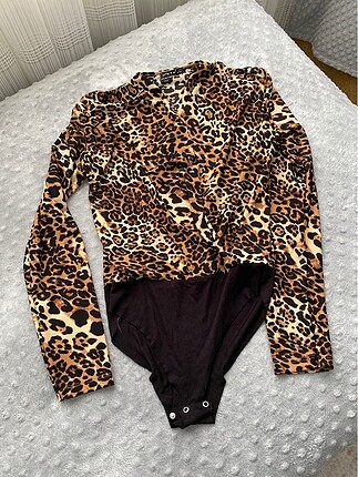 Leopar çıtçıtlı body