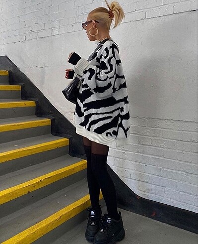 Zebra desen kazak