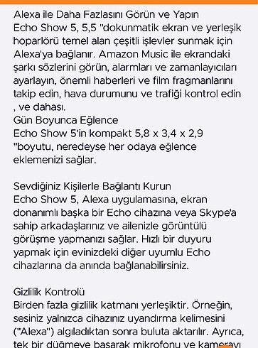  Beden Alexa echo dot show 5 akıllı asistan