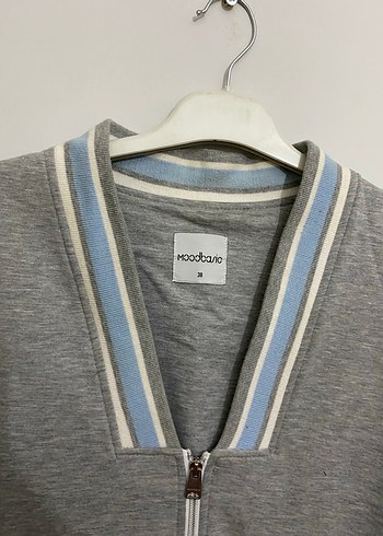 Kadın Gri Fermuarlı Uzun Sweatshirt - Görsel 2