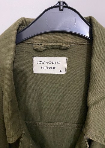 Kadın Haki kot ceket - Görsel 3